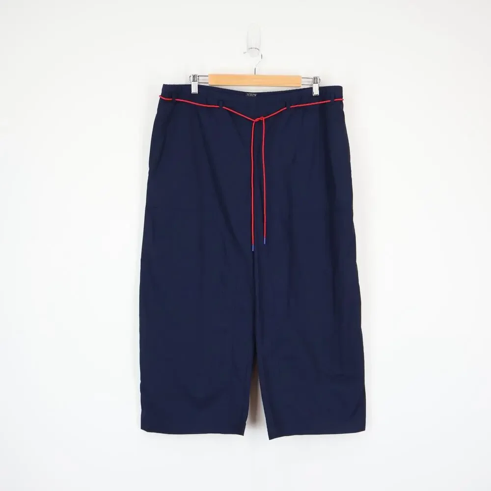 J.Crew Luna Utility Pant Navy Blue Removable Paracord Belt Size Large NWT